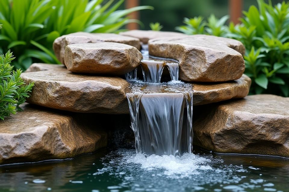 Naturstein Wasserfall mit Gartenteich